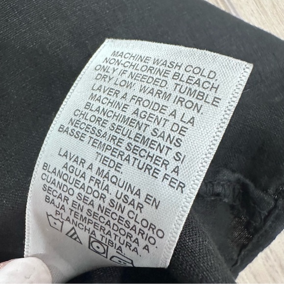 Velvet by Spencer and Graham Irene linen flutter short sleeve top black XS - Picture 8 of 8